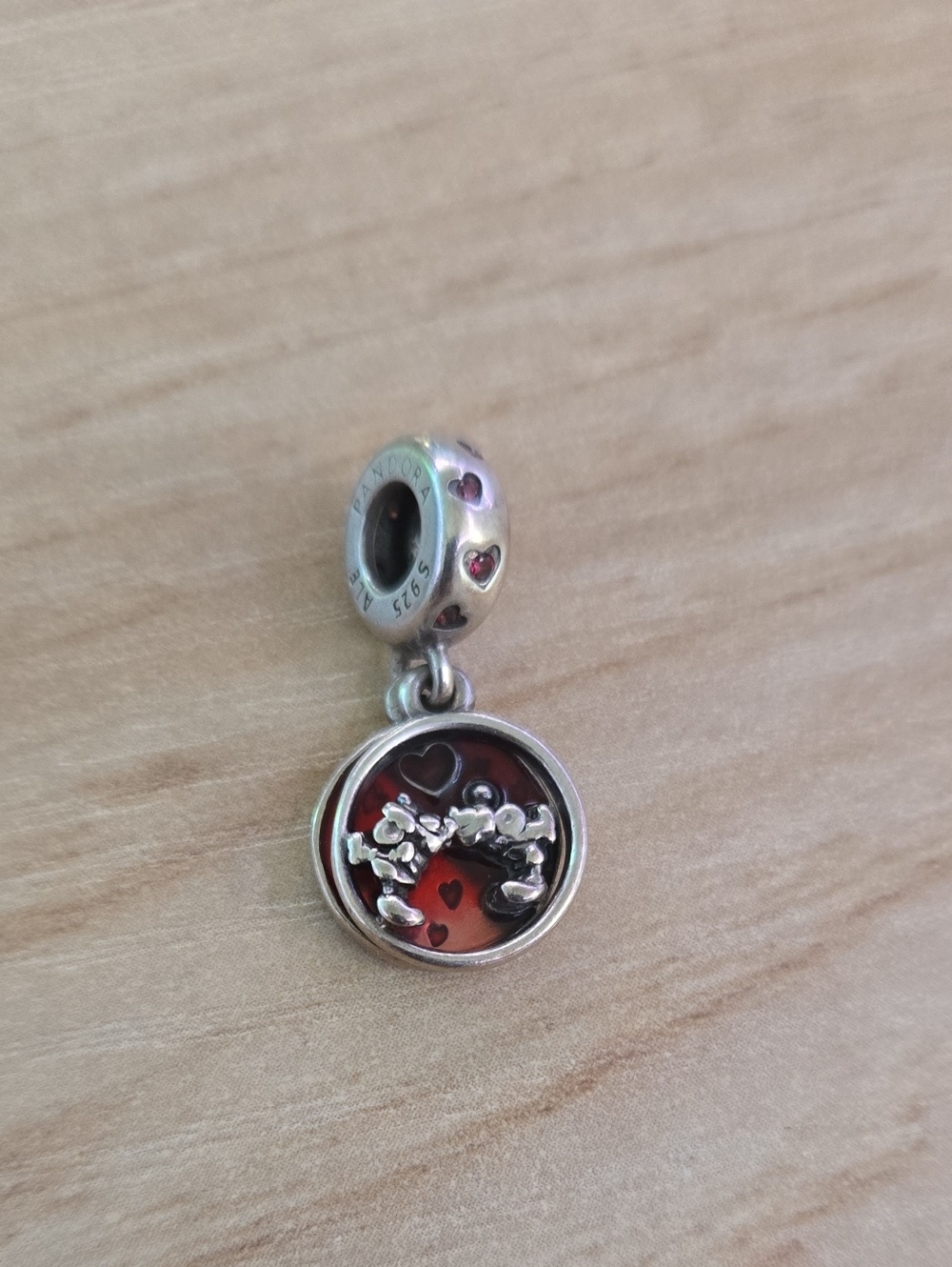 Pandora Dangle Kissing Mickey And Minnie Charm